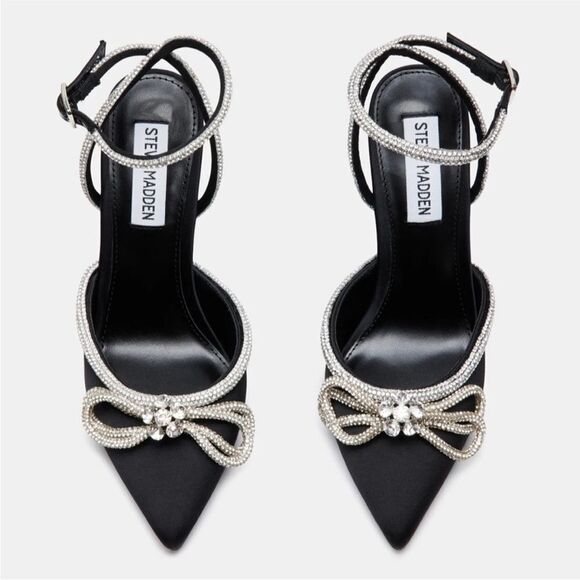 STEVE Madden VALLOREY Embellished Ankle Strap Pumps - Picture 1 of 12